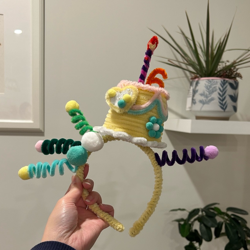 Birthday cake hair band